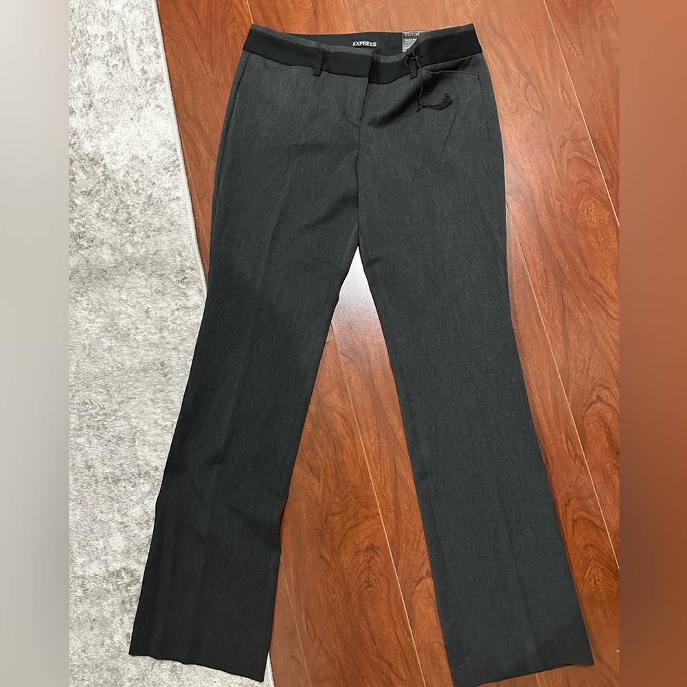 Express Gray Editor Bootcut Pant